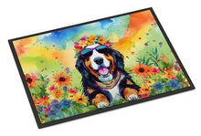 Load image into Gallery viewer, Bernese Mountain Dog Hippie Dawg Doormat - 24x36 Decorative Floor Mat – Indoor/Outdoor Rug with Artistic Flair
