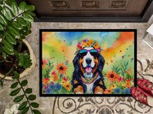Load image into Gallery viewer, Bernese Mountain Dog Hippie Dawg Doormat - 18X27 Indoor / Outdoor Rug | Made in USA