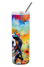 Load image into Gallery viewer, Bernese Mountain Dog Hippie Dawg Stainless Steel Skinny Tumbler