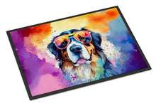 Load image into Gallery viewer, Bernese Mountain Dog Hippie Dawg Doormat - 24x36 Decorative Floor Mat – Indoor/Outdoor Rug with Artistic Flair