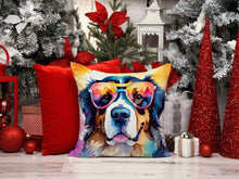 Load image into Gallery viewer, Bernese Mountain Dog Hippie Dawg Fabric Decorative Pillow