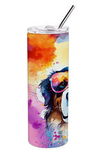 Load image into Gallery viewer, Bernese Mountain Dog Hippie Dawg Stainless Steel Skinny Tumbler