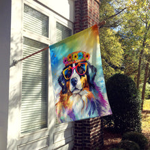 Load image into Gallery viewer, Bernese Mountain Dog Hippie Dawg House Flag