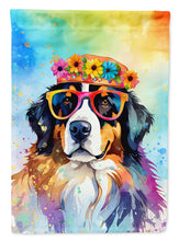 Load image into Gallery viewer, Bernese Mountain Dog Hippie Dawg House Flag