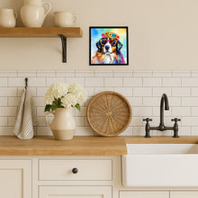 Load image into Gallery viewer, Bernese Mountain Dog Hippie Dawg Framed Metal Print