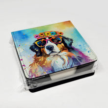 Load image into Gallery viewer, Bernese Mountain Dog Hippie Dawg PU Leather Note Paper Holder