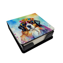 Load image into Gallery viewer, Bernese Mountain Dog Hippie Dawg PU Leather Note Paper Holder