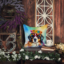 Load image into Gallery viewer, Bernese Mountain Dog Hippie Dawg Fabric Decorative Pillow