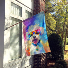 Load image into Gallery viewer, Bichon Frise Hippie Dawg House Flag