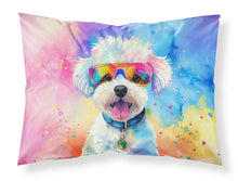 Load image into Gallery viewer, Bichon Frise Hippie Dawg Standard Pillowcase – Artistic Decorative Front, White Back