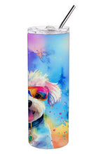 Load image into Gallery viewer, Bichon Frise Hippie Dawg Stainless Steel Skinny Tumbler