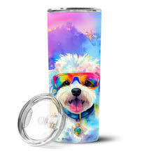 Load image into Gallery viewer, Bichon Frise Hippie Dawg Stainless Steel Skinny Tumbler