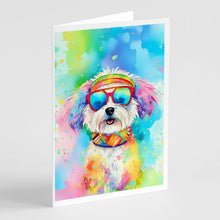Load image into Gallery viewer, Bichon Frise Hippie Dawg Greeting Cards - Blank Note Cards – 8-Pack of Artist-Designed Cards with Envelopes