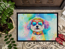 Load image into Gallery viewer, Bichon Frise Hippie Dawg Doormat - 18X27 Indoor / Outdoor Rug | Made in USA