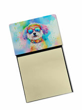 Load image into Gallery viewer, Bichon Frise Hippie Dawg Sticky Note Holder- Refiilable Desk Accessory Note Pad
