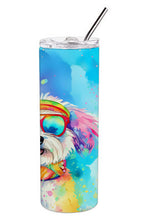 Load image into Gallery viewer, Bichon Frise Hippie Dawg Stainless Steel Skinny Tumbler