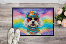 Load image into Gallery viewer, Bichon Frise Hippie Dawg Doormat - 24x36 Decorative Floor Mat – Indoor/Outdoor Rug with Artistic Flair