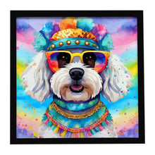Load image into Gallery viewer, Bichon Frise Hippie Dawg Framed Metal Print