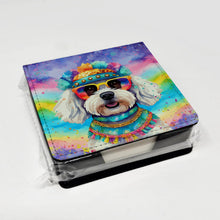 Load image into Gallery viewer, Bichon Frise Hippie Dawg PU Leather Note Paper Holder