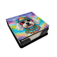 Load image into Gallery viewer, Bichon Frise Hippie Dawg PU Leather Note Paper Holder