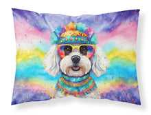 Load image into Gallery viewer, Bichon Frise Hippie Dawg Standard Pillowcase – Artistic Decorative Front, White Back