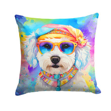 Load image into Gallery viewer, Bichon Frise Hippie Dawg Fabric Decorative Pillow