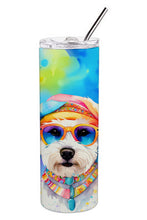 Load image into Gallery viewer, Bichon Frise Hippie Dawg Stainless Steel Skinny Tumbler