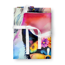 Load image into Gallery viewer, Border Collie Hippie Dawg Apron – Artist-Designed Kitchen, BBQ &amp; Craft Apron