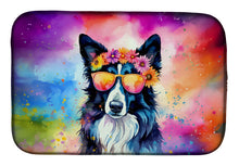 Load image into Gallery viewer, Border Collie Hippie Dawg Dish Drying Mat