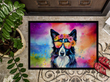 Load image into Gallery viewer, Border Collie Hippie Dawg Doormat - 24x36 Decorative Floor Mat – Indoor/Outdoor Rug with Artistic Flair