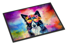 Load image into Gallery viewer, Border Collie Hippie Dawg Doormat - 24x36 Decorative Floor Mat – Indoor/Outdoor Rug with Artistic Flair