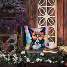 Load image into Gallery viewer, Border Collie Hippie Dawg Fabric Decorative Pillow