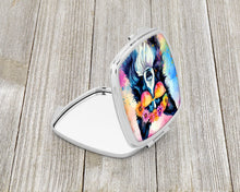 Load image into Gallery viewer, Border Collie Hippie Dawg Compact Mirror – Stylish Purse Mirror with Artistic Covers