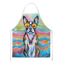 Load image into Gallery viewer, Boston Terrier Hippie Dawg Apron – Artist-Designed Kitchen, BBQ &amp; Craft Apron