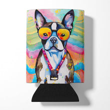 Load image into Gallery viewer, Boston Terrier Hippie Dawg Can or Bottle Hugger