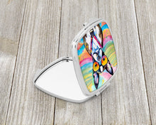 Load image into Gallery viewer, Boston Terrier Hippie Dawg Compact Mirror – Stylish Purse Mirror with Artistic Covers