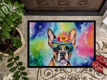 Load image into Gallery viewer, Boston Terrier Hippie Dawg Doormat - 18X27 Indoor / Outdoor Rug | Made in USA