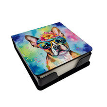Load image into Gallery viewer, Boston Terrier Hippie Dawg PU Leather Note Paper Holder