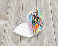 Load image into Gallery viewer, Boston Terrier Hippie Dawg Compact Mirror – Stylish Purse Mirror with Artistic Covers