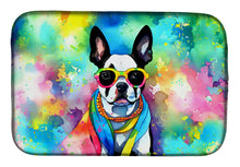 Load image into Gallery viewer, Boston Terrier Hippie Dawg Dish Drying Mat