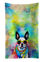 Load image into Gallery viewer, Boston Terrier Hippie Dawg Kitchen Towel