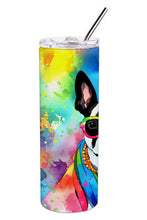 Load image into Gallery viewer, Boston Terrier Hippie Dawg Stainless Steel Skinny Tumbler