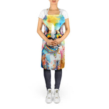 Load image into Gallery viewer, Boston Terrier Hippie Dawg Apron – Artist-Designed Kitchen, BBQ &amp; Craft Apron