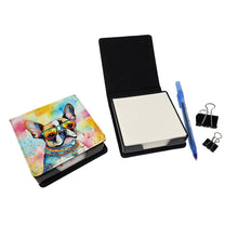 Load image into Gallery viewer, Boston Terrier Hippie Dawg PU Leather Note Paper Holder