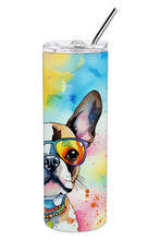 Load image into Gallery viewer, Boston Terrier Hippie Dawg Stainless Steel Skinny Tumbler
