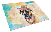 Load image into Gallery viewer, Boxer Hippie Dawg Glass Cutting Boards – Durable, Decorative Kitchen Art Large