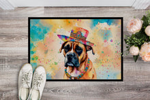 Load image into Gallery viewer, Boxer Hippie Dawg Doormat - 18X27 Indoor / Outdoor Rug | Made in USA