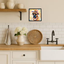 Load image into Gallery viewer, Boxer Hippie Dawg Framed Metal Print