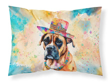 Load image into Gallery viewer, Boxer Hippie Dawg Standard Pillowcase – Artistic Decorative Front, White Back