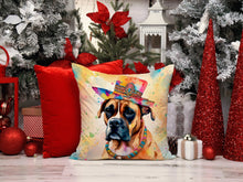 Load image into Gallery viewer, Boxer Hippie Dawg Fabric Decorative Pillow
